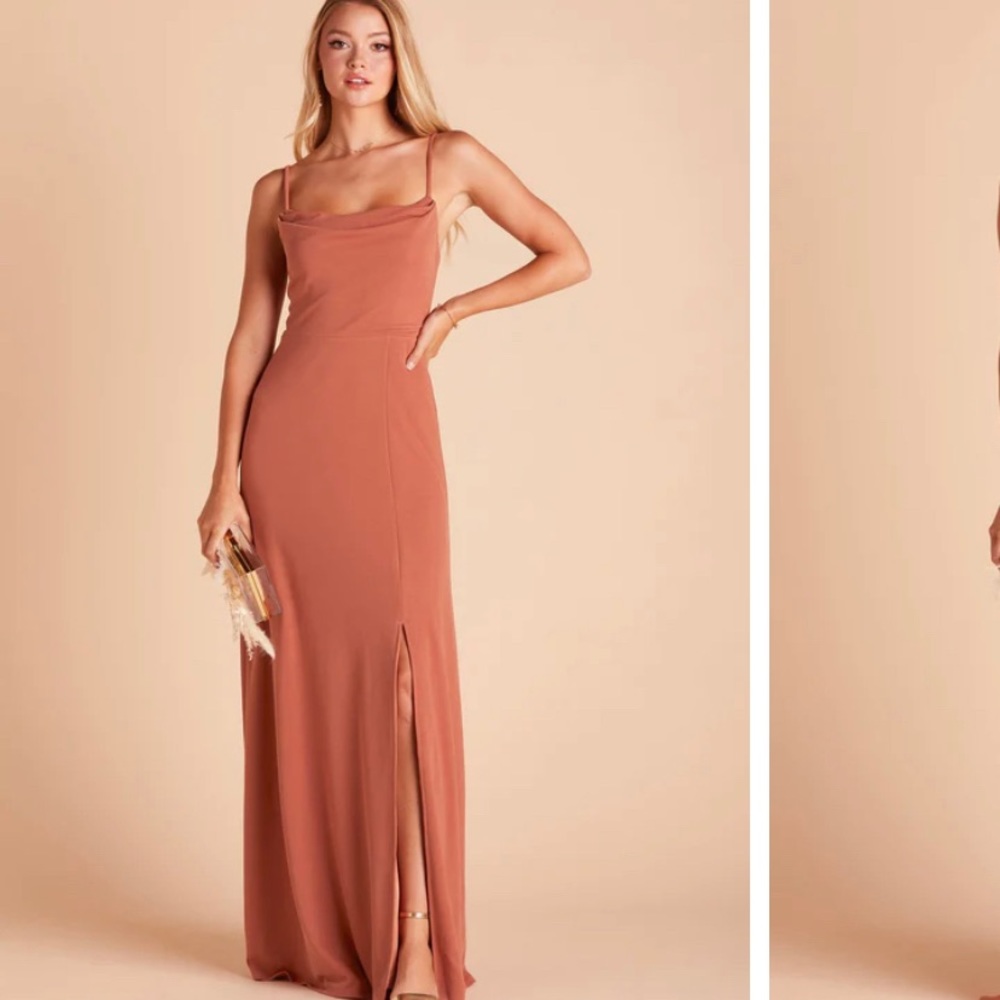 Birdy Grey Ash Crepe Terracotta Bridesmaid Dress